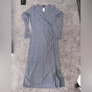 NWT Banana Republic Gray Long Sleeve Bodycon Maxi Dress Size M